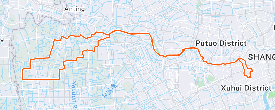 Map of the activity, Morning Ride