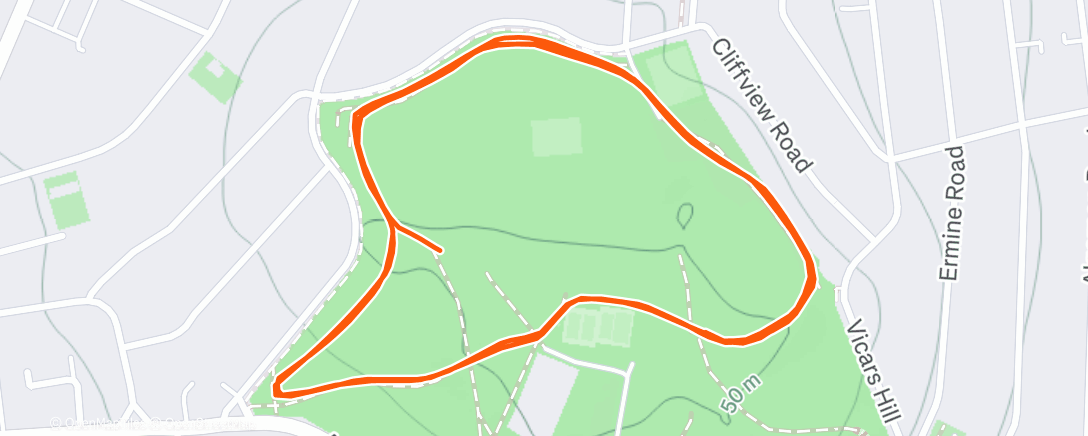 Map of the activity, Morning Run
