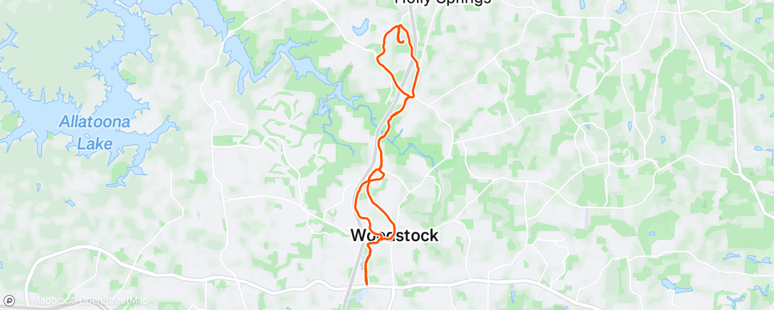 Map of the activity, Morning run