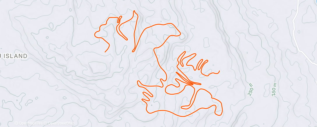 Map of the activity, TrainingPeaks Virtual - Workout: Anaerobic Strength