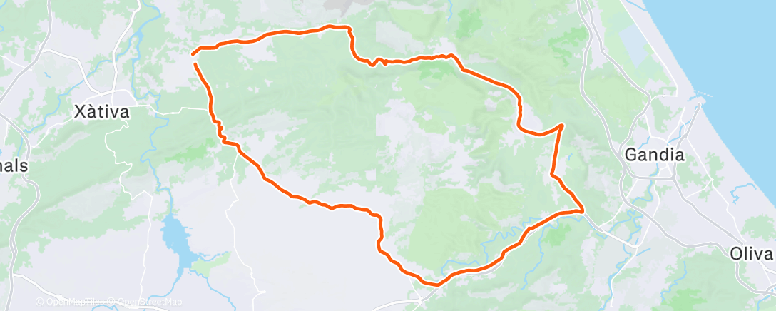 Map of the activity, Bicicleta por la mañana