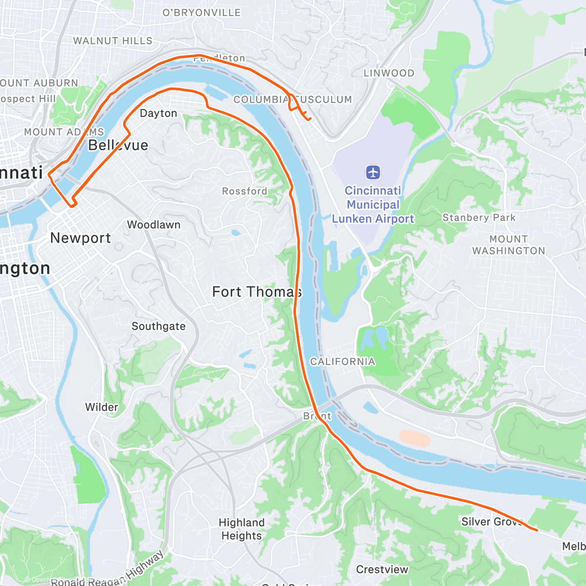 Карта физической активности (Afternoon Ride)