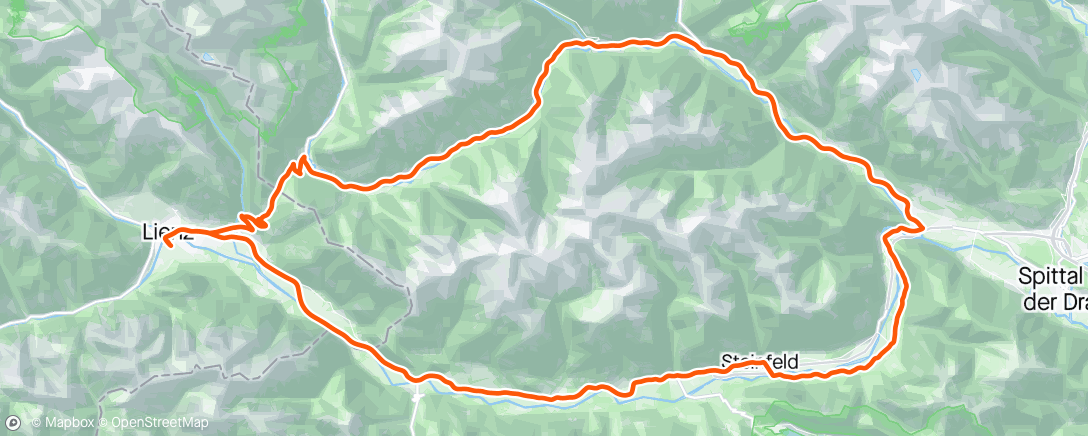 Map of the activity, Fahrt am Morgen über den Iselsberg nach Möllbrücke und über‘s Drautal retour 😊