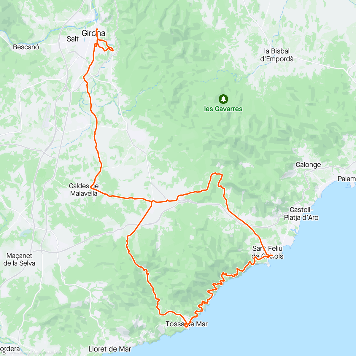 Map of the activity, The Coast Loop 🇪🇸