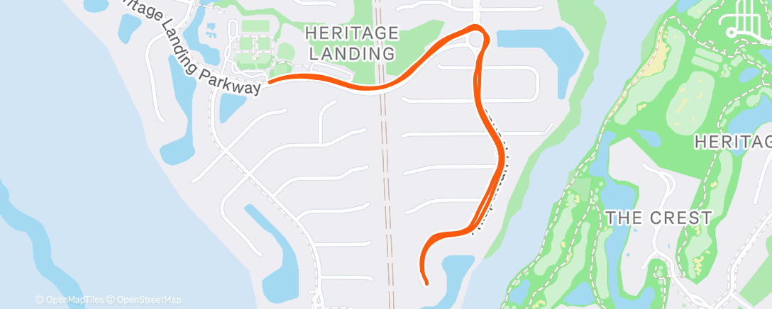 Map of the activity, Morning Run