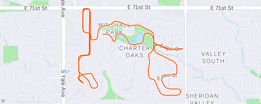 Map of the activity, Morning Run