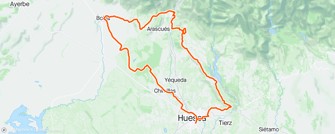 Mapa da atividade, HU-108 65km