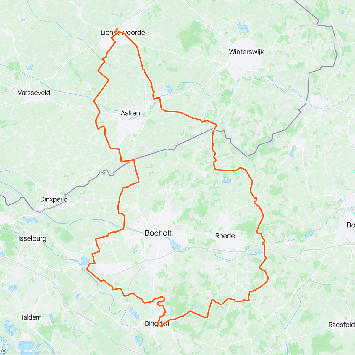 Map of the activity, Achterhoek en Bocholt