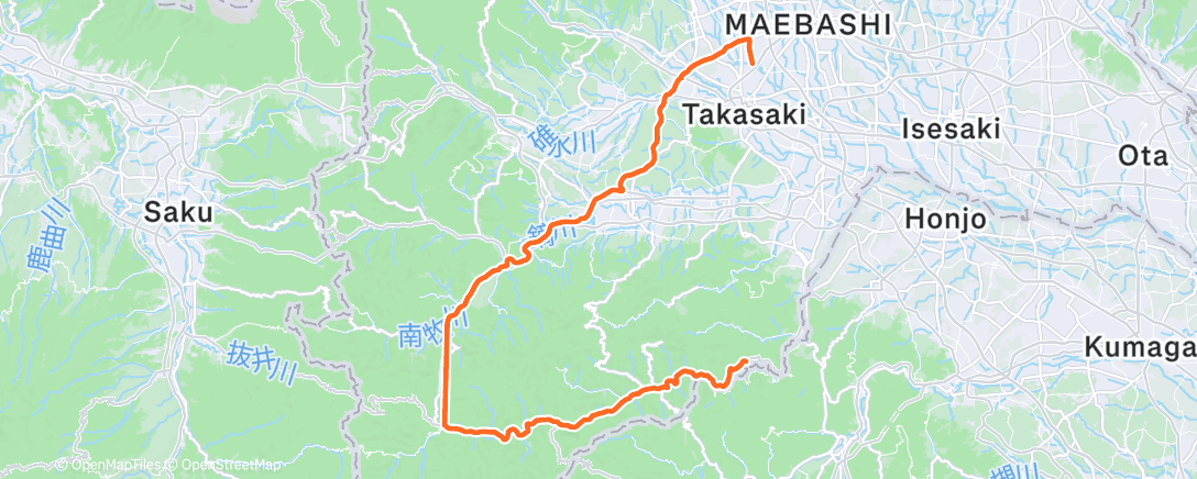 Map of the activity, 午後のライド