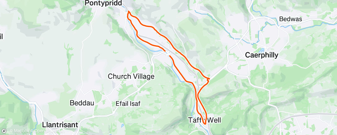 Map of the activity, Morning Run