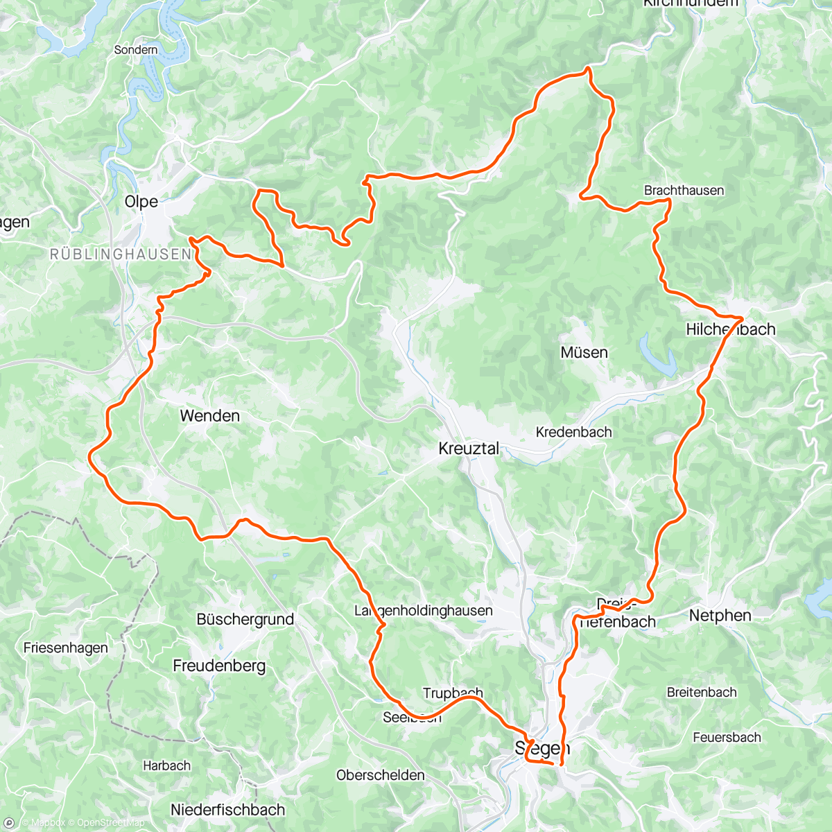 Map of the activity, Gruppetto Dienstag