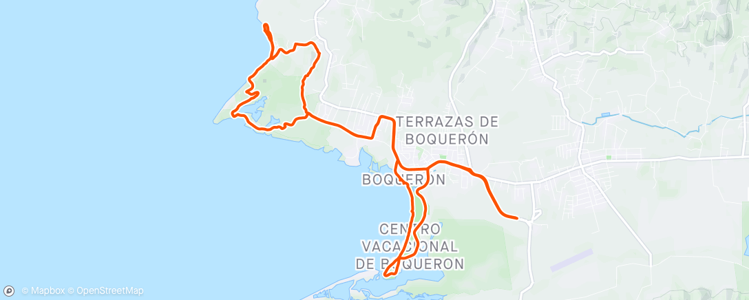 Map of the activity, Bicicleta por Punta Guaniquilla