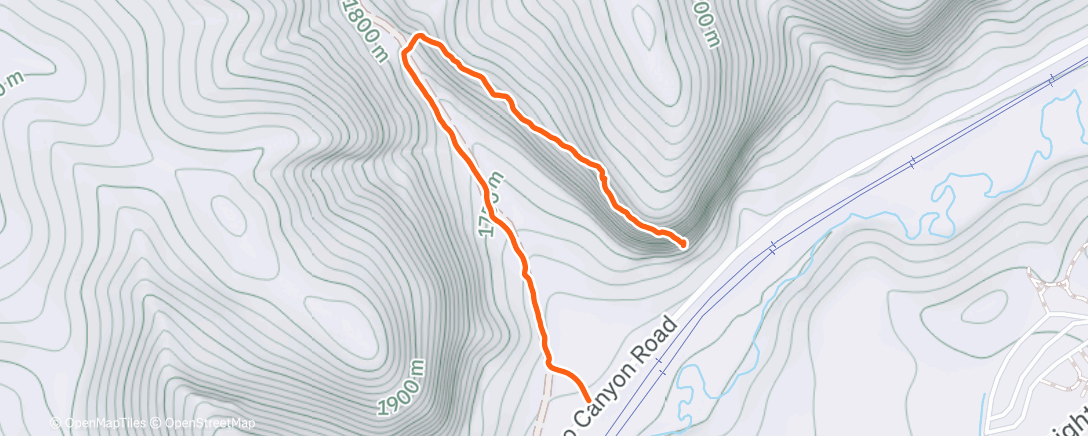 Map of the activity, Afternoon Hike