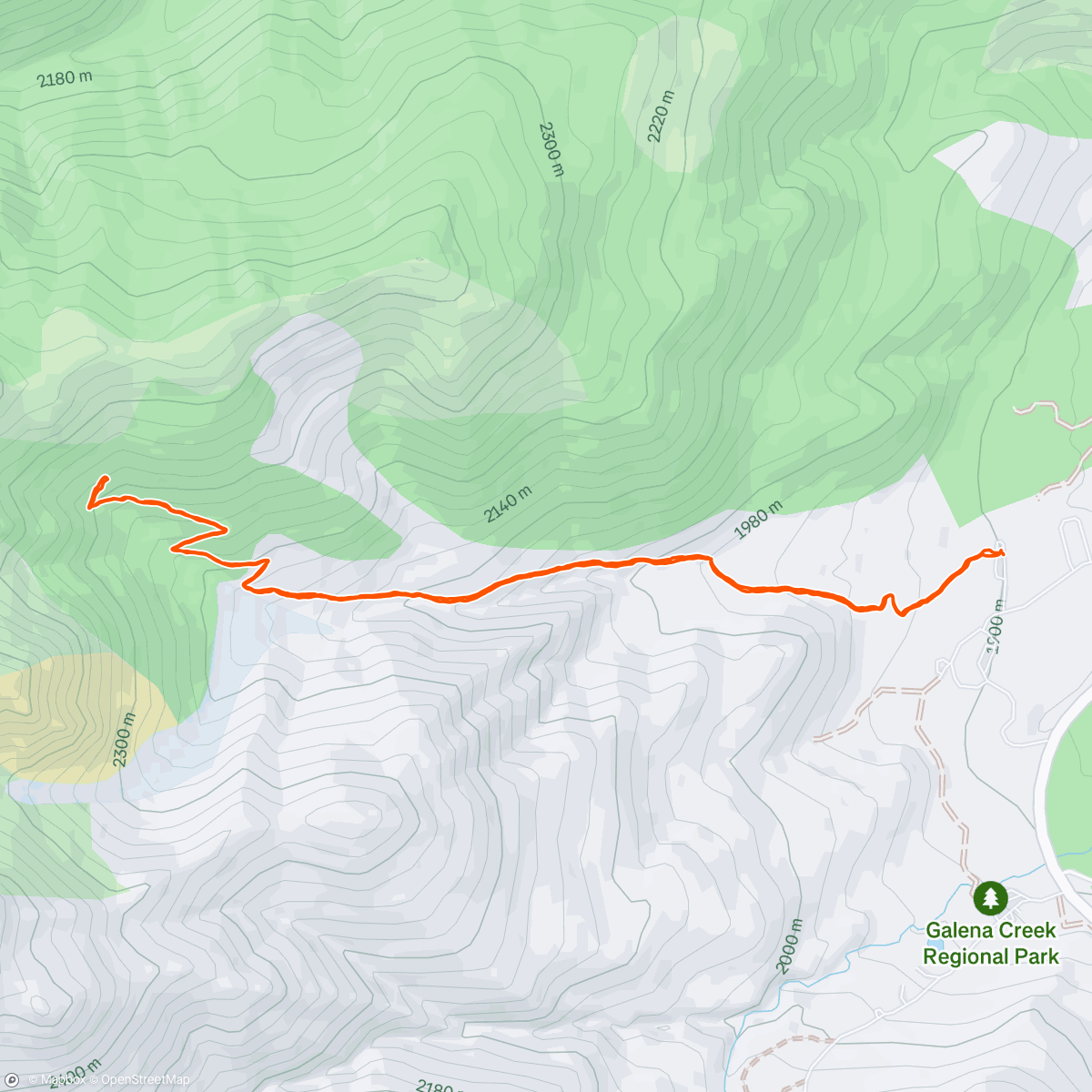 Map of the activity, Morning Hike