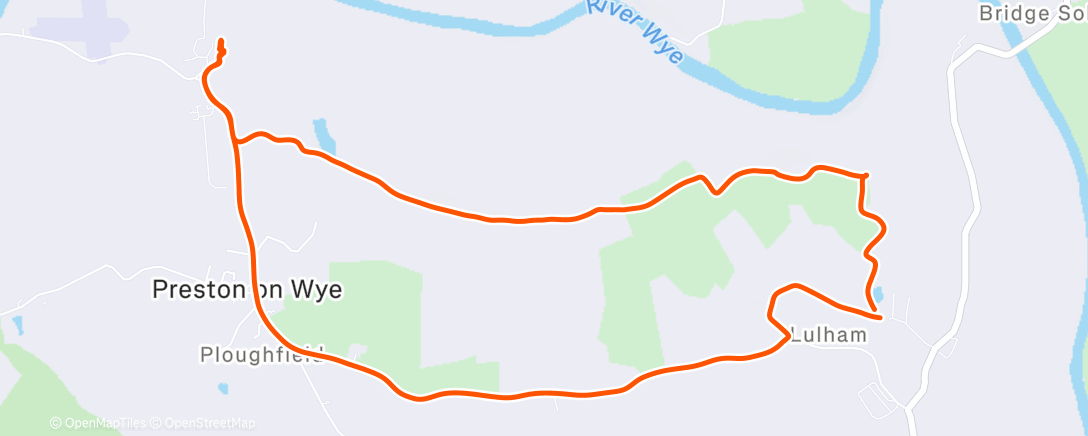 Map of the activity, Lunch Run