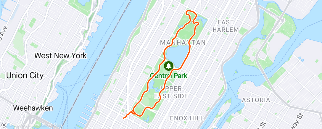 Map of the activity, Central Park (clockwise this time)