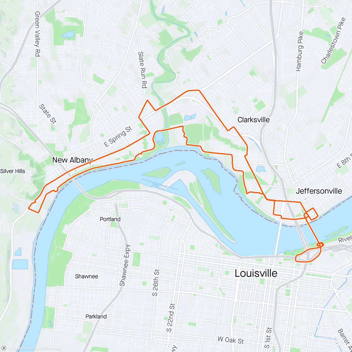 Map of the activity, MTLICC Recovery Ride