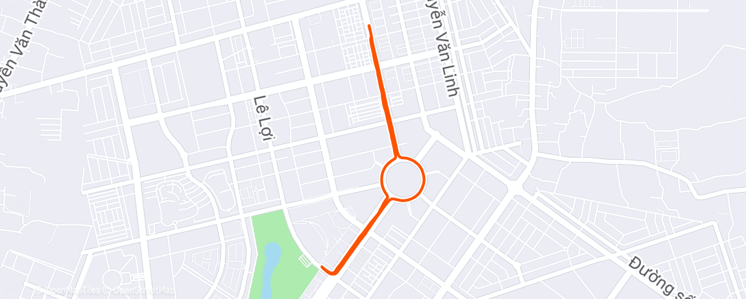 Map of the activity, Morning Run