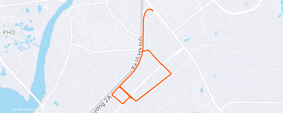 Map of the activity, Afternoon Run