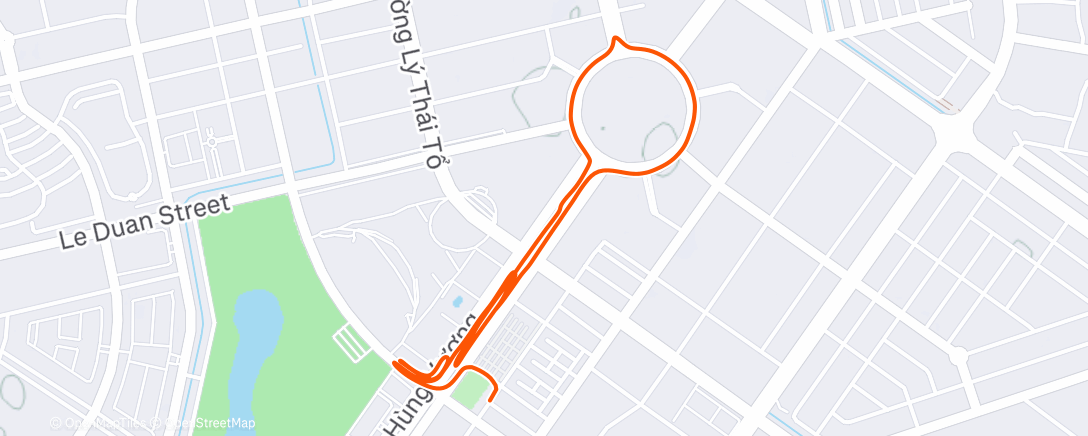 Map of the activity, Morning Run