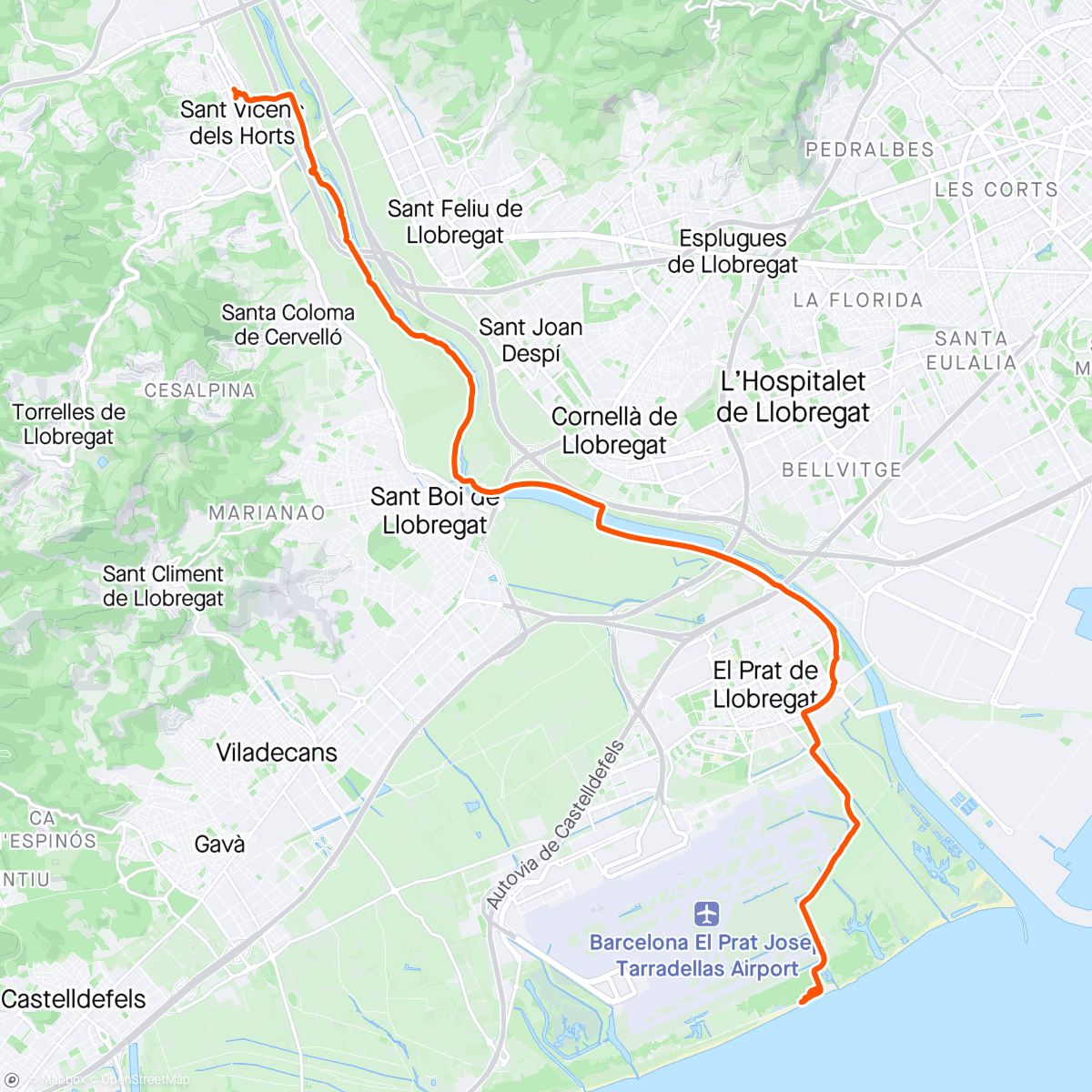 Map of the activity, Autiopistas Llobregat