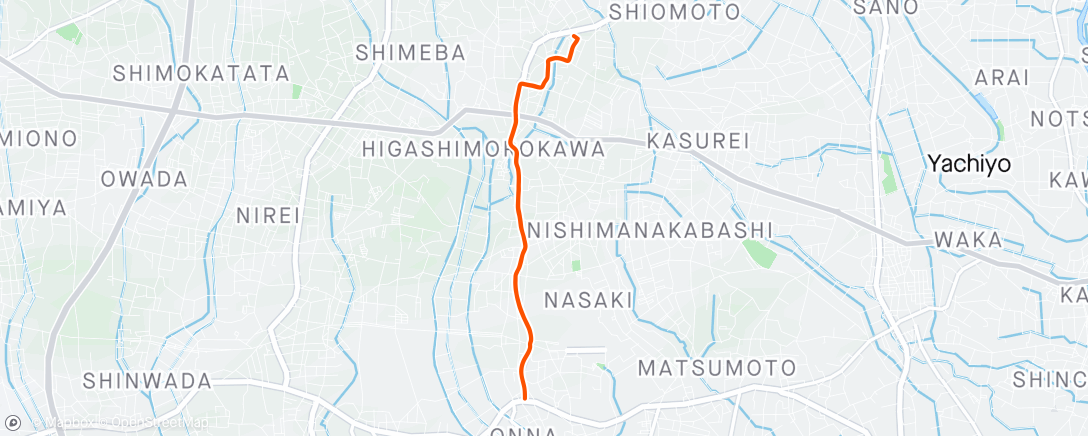 Map of the activity, 朝のランニング
