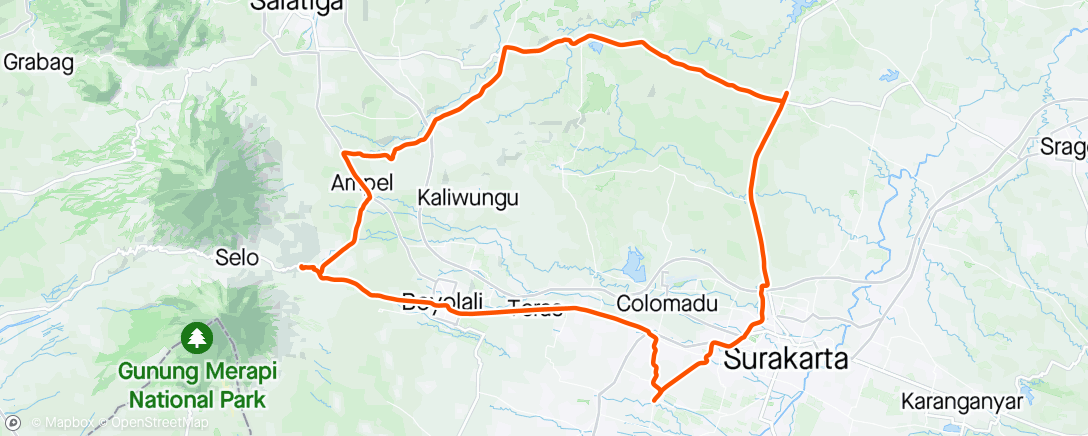 アクティビティ「Sabtu Bersepeda」の地図