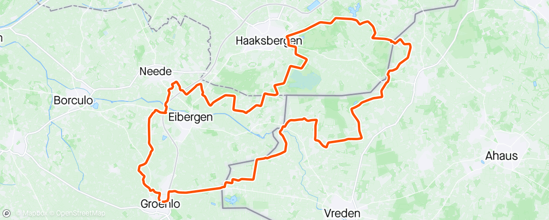Map of the activity, Bike Beer BBQ tocht