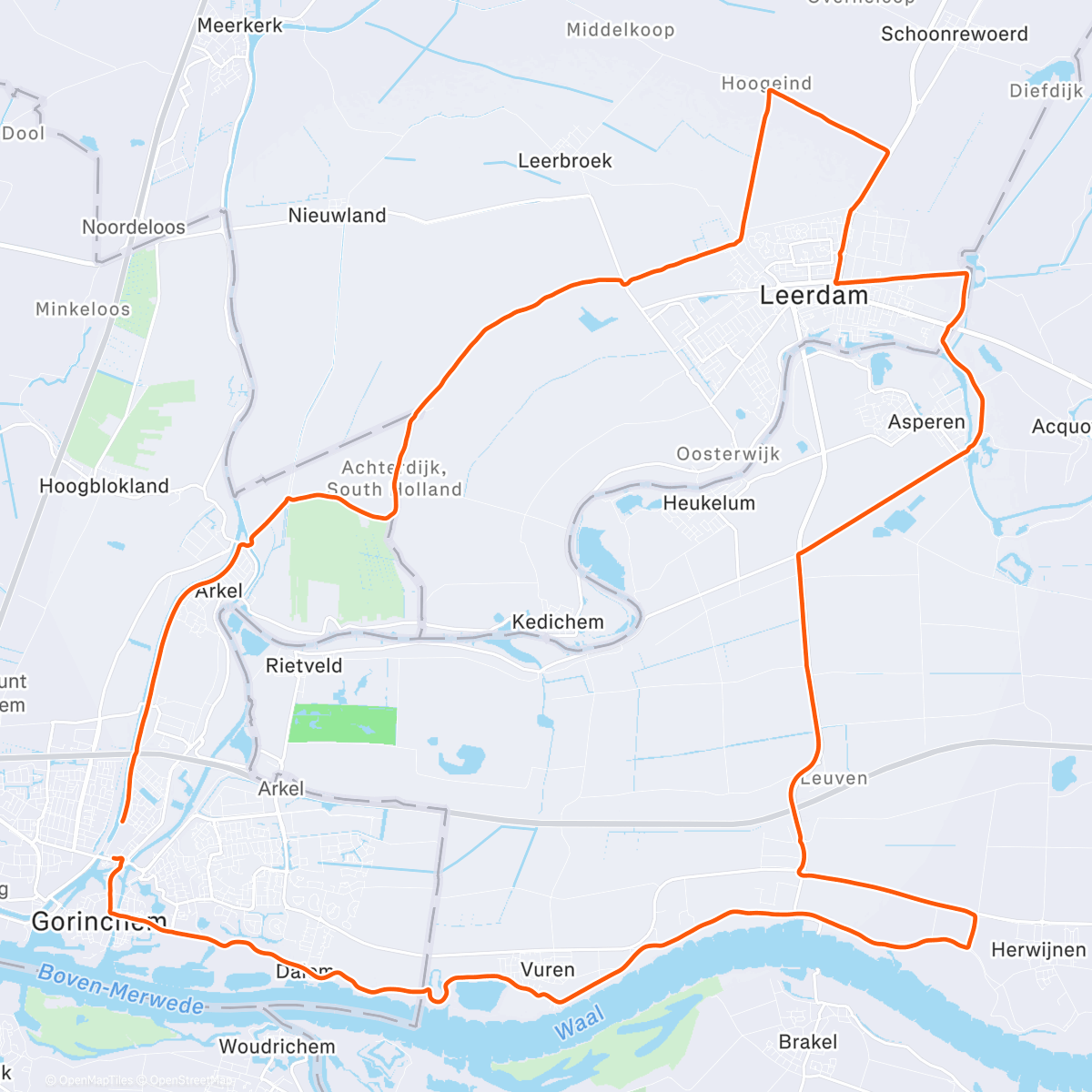 Map of the activity, De “Jingle Bells?? Freezing Balls zul je bedoelen!”-rit