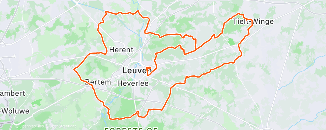 Map of the activity, Leuven Herent Heverlee Tielt-Winge