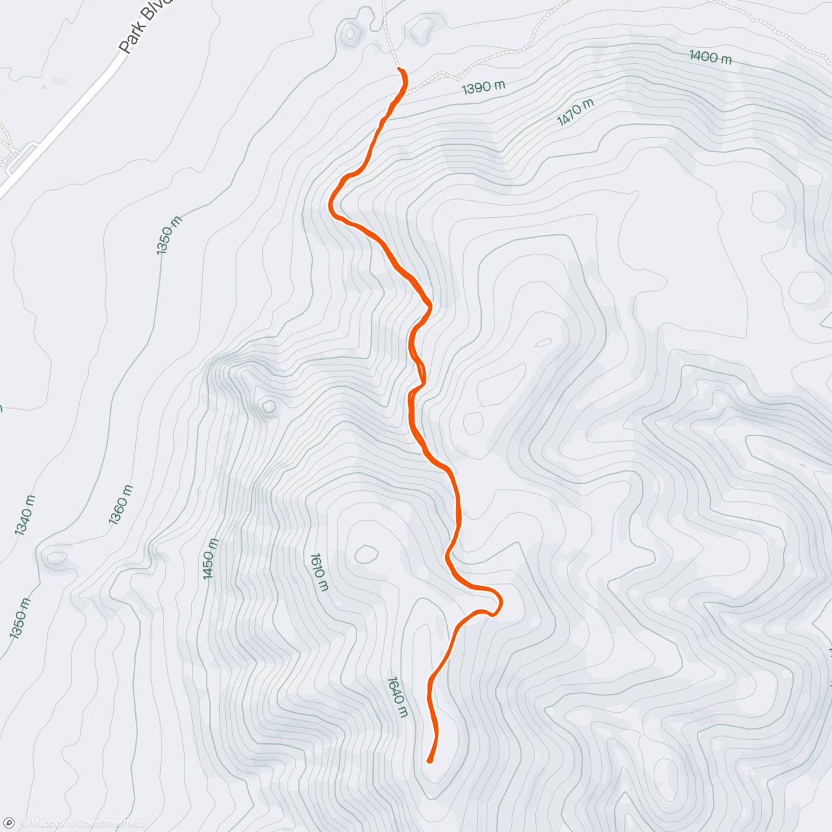 Map of the activity, Ryan Mountain- Joshua Tree NP