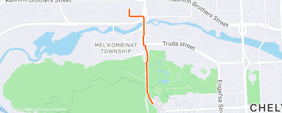 Карта физической активности (Afternoon Run)