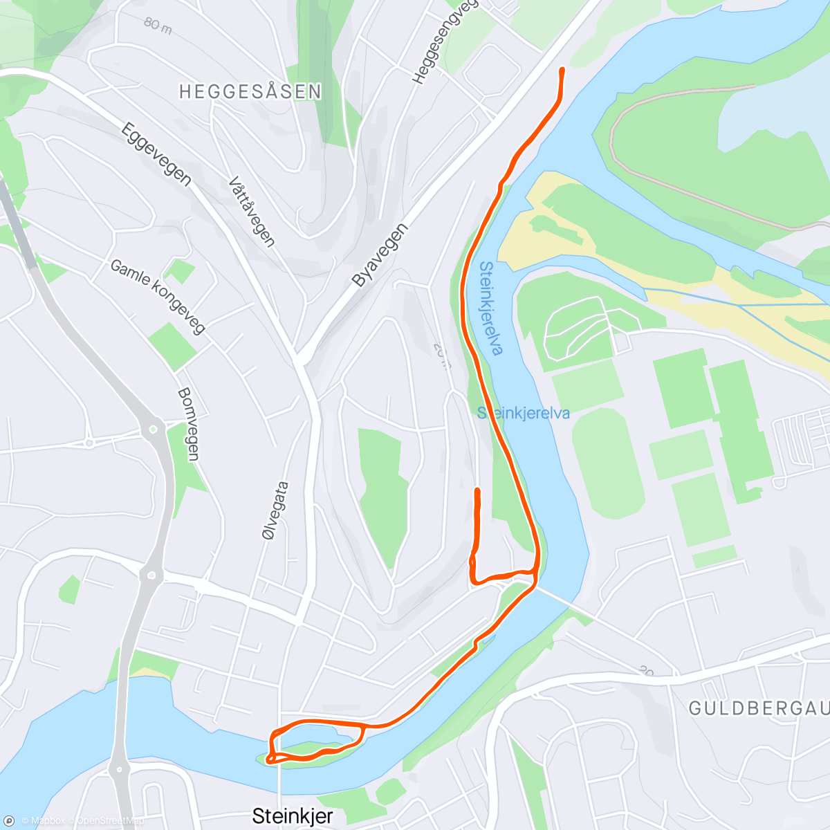 Mappa dell'attività Steinkjer Run