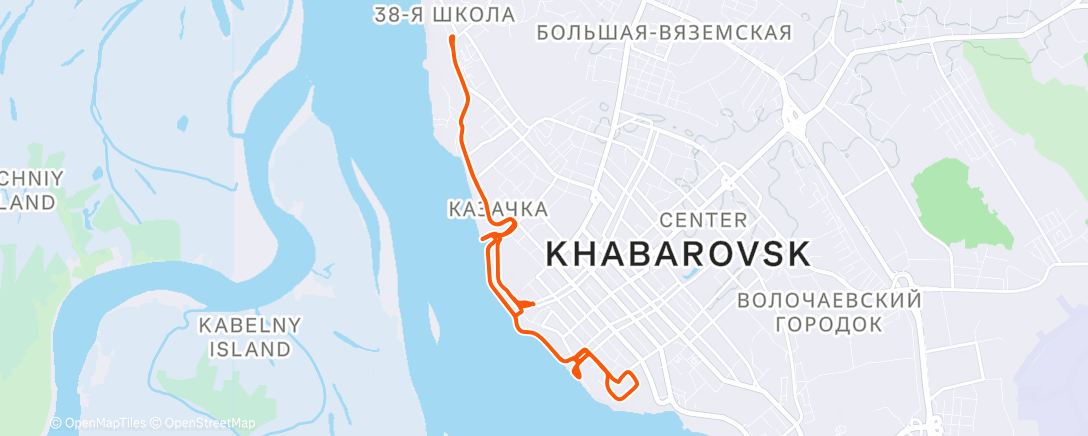 Map of the activity, Morning Run