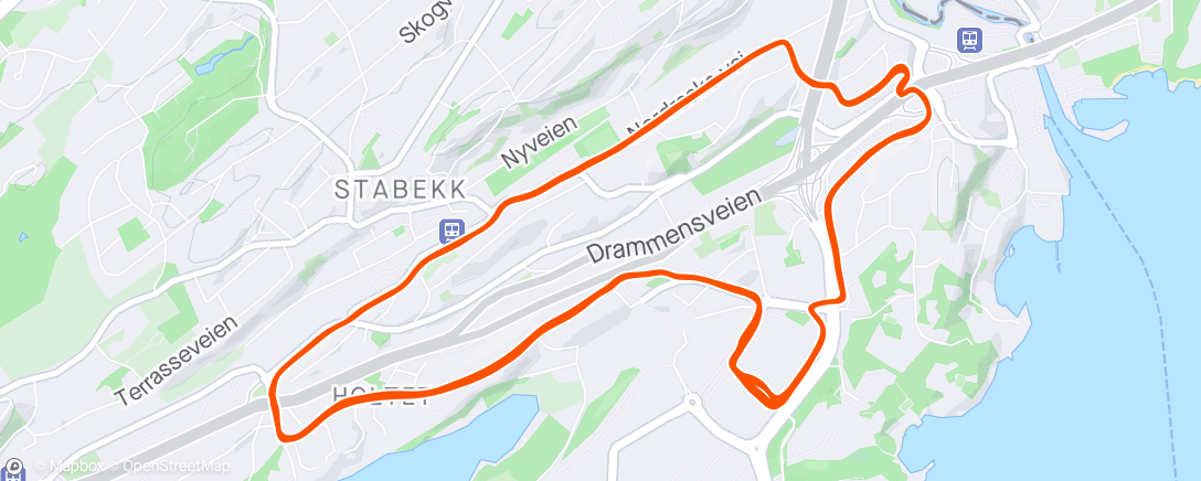 Map of the activity, Bakgårdsjogg Storebrand 
4 runder ☀️