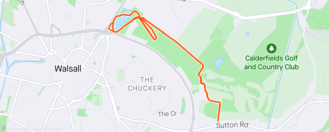 Map of the activity, Walsall Parkrun - 17:13