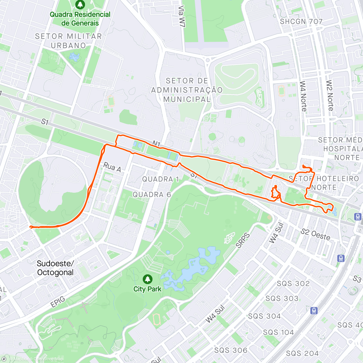 Map of the activity, Bike pra torre com Flamboyantzinho