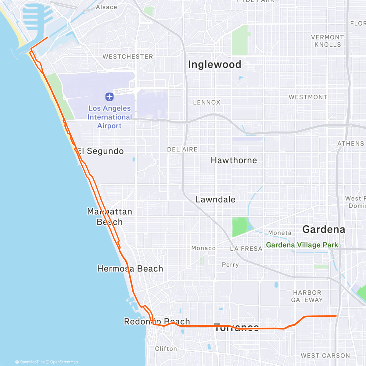 Map of the activity, Morning Ride