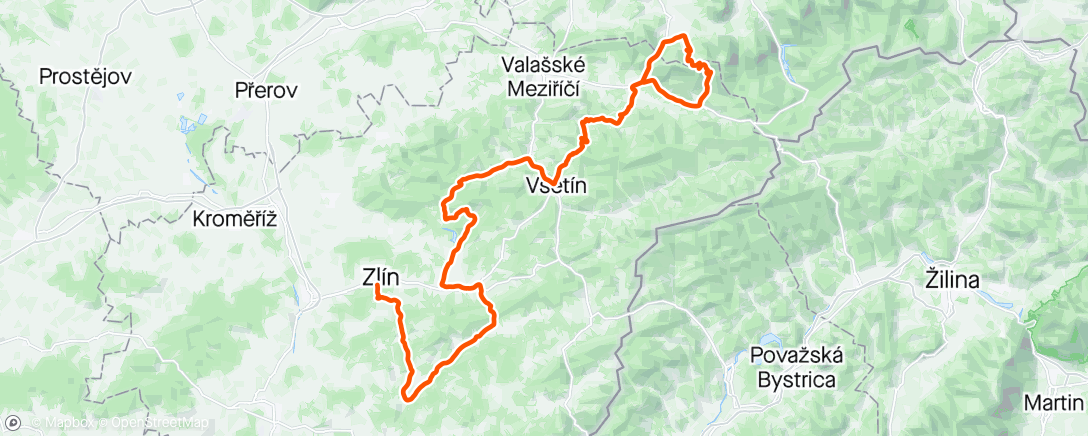 Map of the activity, Czech Tour - Stage 2