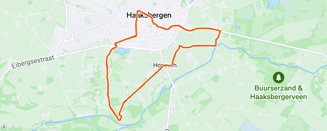 Map of the activity, Haaksbergen 10EM, negatieve split