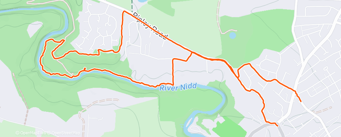 Map of the activity, Afternoon Walk