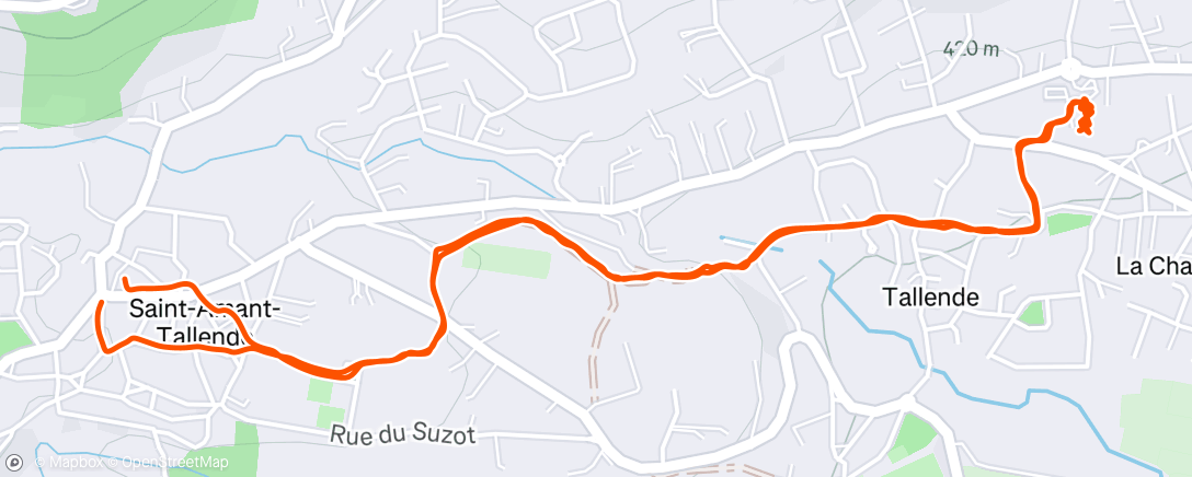 Map of the activity, Courses à pied (Parfois une lettre ça change tout)