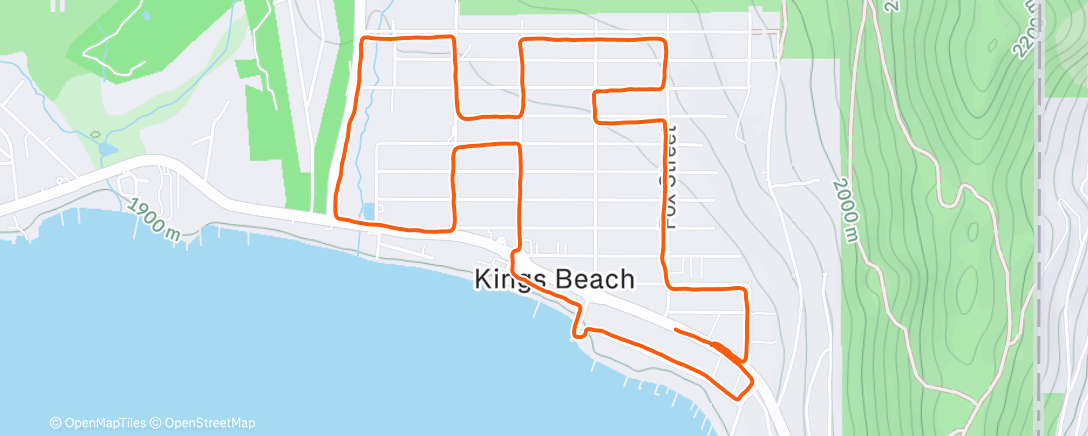 Map of the activity, Afternoon Run