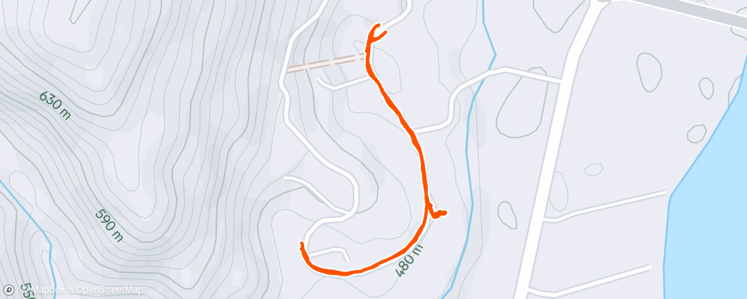 Mapa da atividade, Carrera por la tarde