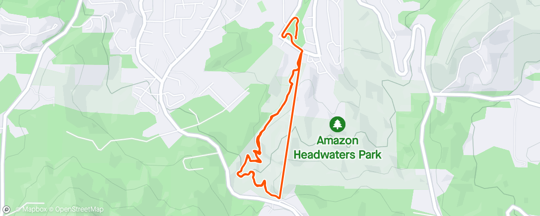Map of the activity, Uphill repeats shuttled by Max