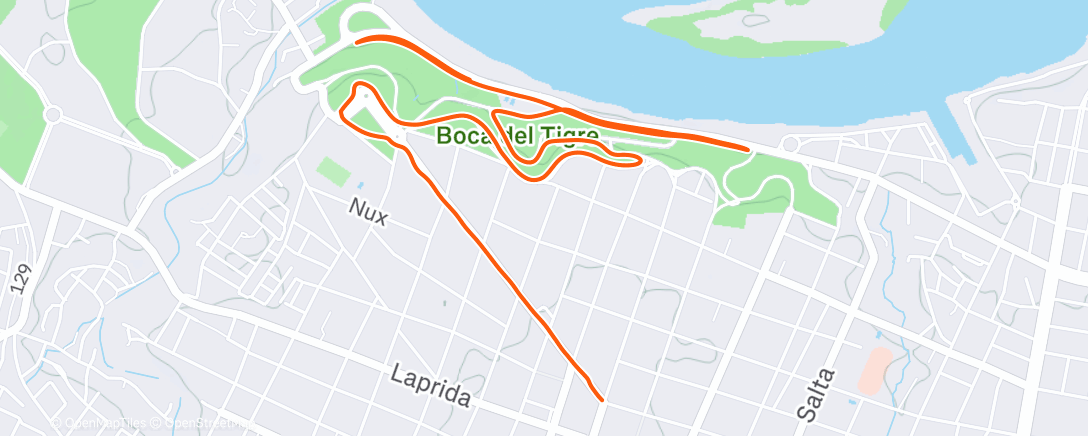 Map of the activity, Carrera vespertina