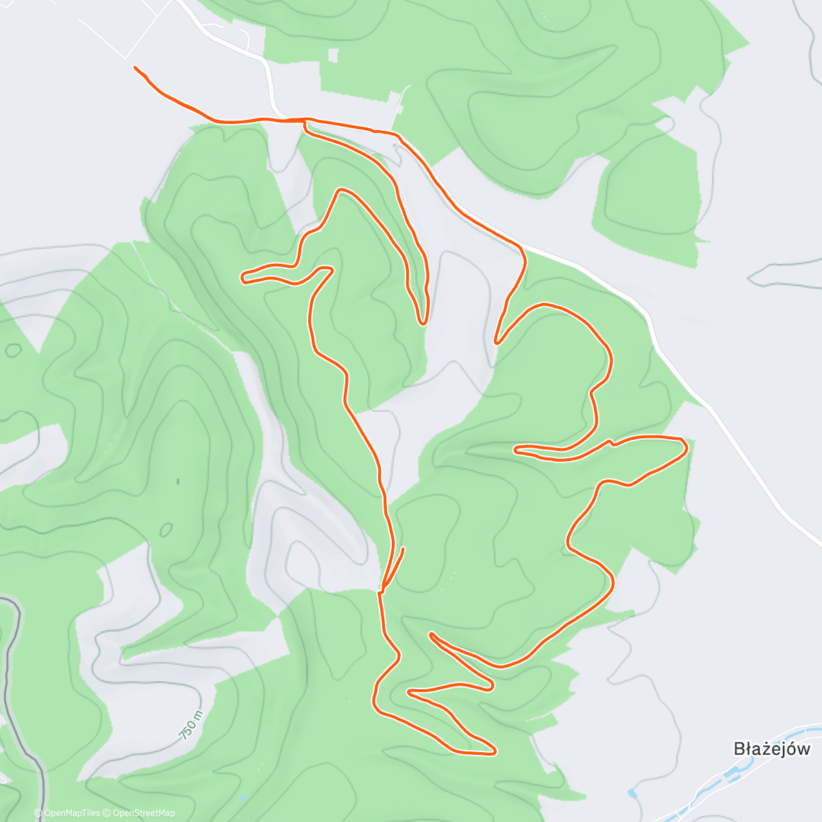 Map of the activity, Wstęga Sudetów Polskich