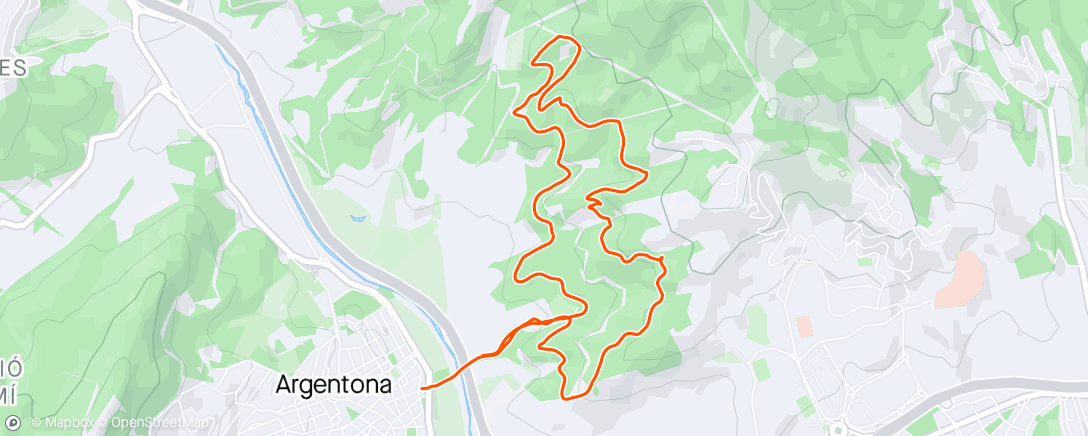 Carte de l'activité Carrera de montaña vespertina