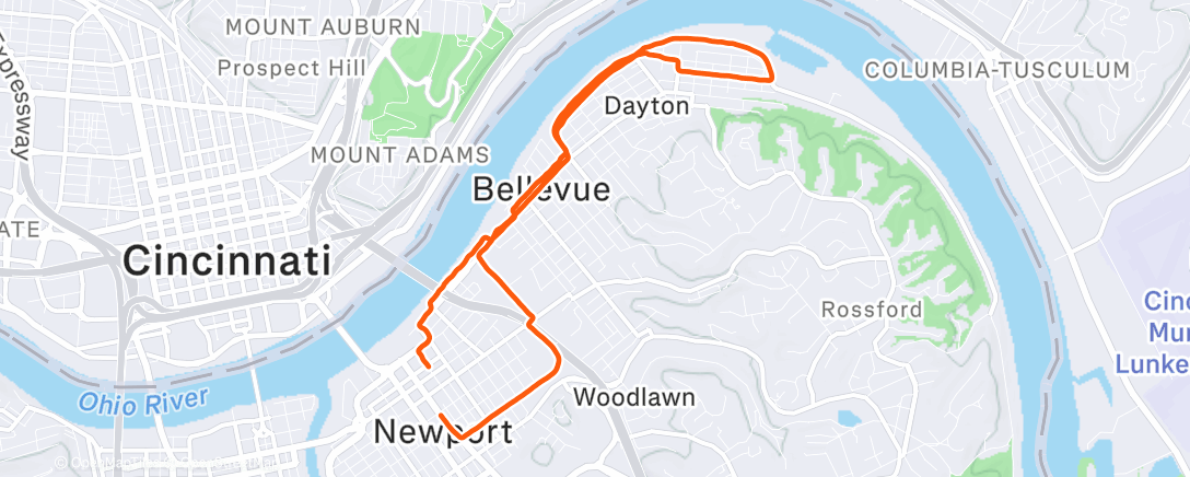 Map of the activity, Morning Run