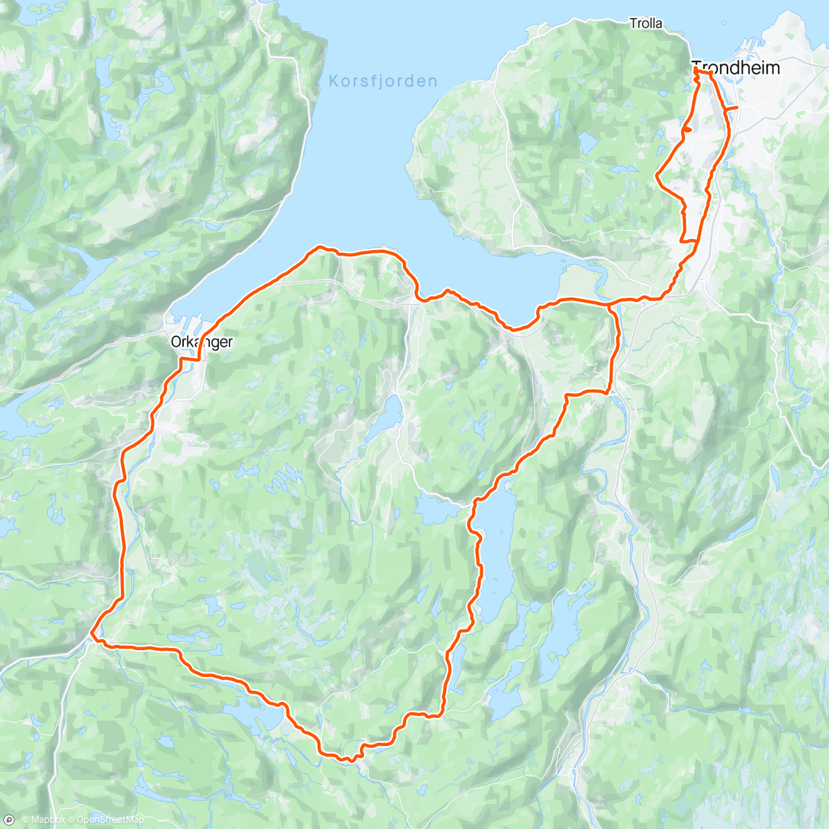 Map of the activity, Langtur «med» Eivind Kjennerud